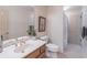 Bathroom with marble sink, tile flooring, and a shower-tub combination at 3590 Lester Sw Ct, Lilburn, GA 30047