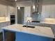 This modern kitchen features stainless steel appliances, a large island, and stylish pendant lighting at 636 Silva St, Cumming, GA 30040