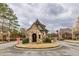 Charming stone gatehouse at the community entrance welcomes residents and visitors at 4720 Gablestone Xing, Hoschton, GA 30548