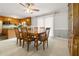 Inviting dining area featuring a wooden table set and a view of the kitchen at 4892 Duncan Dr, Powder Springs, GA 30127