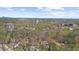 Picturesque aerial view of a town with tree-lined streets and diverse architecture under a partly cloudy sky at 9860 Coleman Rd, Roswell, GA 30075