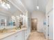 Elegant bathroom with double vanity, granite countertops, and a separate shower at 9860 Coleman Rd, Roswell, GA 30075