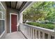 Cozy patio surrounded by lush landscaping with a view at 112 Bentley Pl, Tucker, GA 30084