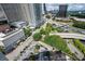 Stunning aerial view showcasing the cityscape, surrounding buildings, and vibrant neighborhood at 215 Piedmont Ne Ave # 904, Atlanta, GA 30308
