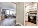 Open-concept living space seamlessly connects the living room and kitchen area at 215 Piedmont Ne Ave # 904, Atlanta, GA 30308