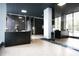 Luxurious lobby area with sleek black marble accents and terrazzo flooring at 215 Piedmont Ne Ave # 904, Atlanta, GA 30308