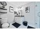 Stylish bathroom features a sleek vanity, modern lighting, and a glass-enclosed shower at 503 Mcwilliams Se Rd, Atlanta, GA 30315