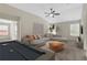 Spacious game room with a pool table, lounge area and neutral tones throughout at 3485 Walnut Rdg, Atlanta, GA 30349