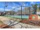 A wonderful community amenity featuring well-maintained tennis courts surrounded by lush greenery at 3485 Walnut Rdg, Atlanta, GA 30349