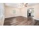 Dining and living room with hardwood-style floors at 3656 Tulip Dr, Decatur, GA 30032