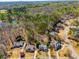 Serene aerial view of upscale homes nestled among mature trees and manicured lawns within the neighborhood at 2025 Fairway Crossing Dr, Woodstock, GA 30188