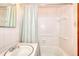 Clean bathroom with a shower-tub combination and classic fixtures at 1420 Stephenson Rd, Lithonia, GA 30058