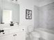 Bright bathroom features white vanity, marble tile, and modern fixtures at 6701 Prelude Dr, Atlanta, GA 30328