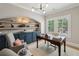 Home office with a built-in desk, shelves, and large windows at 2595 Apple Valley Rd, Brookhaven, GA 30319
