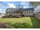 Lush backyard with a covered deck, spacious lawn, and privacy fence, perfect for outdoor gatherings at 2019 Wiltshire Pl, Snellville, GA 30078