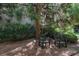Relaxing backyard with shaded seating beneath mature trees, creating a serene outdoor living area at 2440 Peachtree Nw Rd # 22, Atlanta, GA 30305