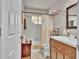 Well-lit bathroom with a clean design, featuring modern fixtures and a functional layout for daily routines at 5505 Longmeadow Ln, College Park, GA 30349