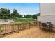 Outdoor deck with a view of the landscaped backyard, perfect for entertaining at 1283 Forsyth Park Rd, Decatur, GA 30033