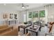 Stylish living room with hardwood floors, modern furnishings, and large windows at 1283 Forsyth Park Rd, Decatur, GA 30033