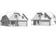 Perspective view of a two-story home with dormer windows and a two-car garage at 1243 Lakeside Overlook, Canton, GA 30114