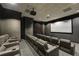 Private in-home theater featuring plush seating, a large screen, and projector at 195 14Th Ne St # 2402, Atlanta, GA 30309