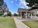 Charming gazebo in a community park-like setting, ideal for picnics and relaxation with seating at 281 Hiawassee Dr, Woodstock, GA 30188
