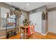 Kitchen with pot rack and hardwood floors at 281 Hiawassee Dr, Woodstock, GA 30188