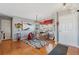 Open-concept area with decor, hardwood floors and a front door at 281 Hiawassee Dr, Woodstock, GA 30188