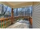 Wooden deck overlooking a wooded backyard, ideal for outdoor relaxation at 4960 Markim Forest Ln, Sugar Hill, GA 30518