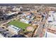 Overhead view of a green space with chairs in neat rows near the Maxwell building in Alpharetta at 310 Burgess Walk, Alpharetta, GA 30009