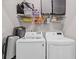 Functional laundry room with modern appliances, storage shelves, and plenty of space at 310 Burgess Walk, Alpharetta, GA 30009