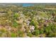 A high altitude picture of a residential area with a large lake in the background and mature trees at 5815 P.W.A. Dr, Cumming, GA 30041