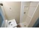 Cozy bathroom featuring a standing shower with an updated faucet, sink, and towel bar at 802 Eagle Glen Xing, Woodstock, GA 30189