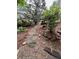 Tranquil landscaping along a stone pathway enhances the natural beauty of the backyard at 802 Eagle Glen Xing, Woodstock, GA 30189