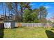 Backyard featuring a shed and wooden fence at 16 Montclair Ct, Cartersville, GA 30121
