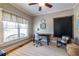 Bright home office featuring a modern desk and large chalkboard at 2628 White Oak Dr, Decatur, GA 30032