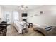 Cozy living room with fireplace, ceiling fan, and modern decor for comfortable living at 353 Franklin Ln, Acworth, GA 30102