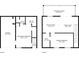 Two-story floor plan layout displaying room dimensions and placements at 1433 Carroll Drive Nw, Unit #3, Atlanta, GA 30318