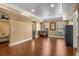 Spacious basement with hardwood floors provides ample space for recreation and relaxation at 5136 Heron Bay Blvd, Locust Grove, GA 30248