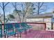 View from deck to the backyard with storage building at 3189 Terramar Dr, Atlanta, GA 30341