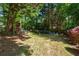 Spacious backyard featuring a playground, trampoline, and ample space for outdoor activities and Gathering fun at 320 N Drew Ct, Duluth, GA 30097