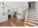 Spacious kitchen with stainless steel appliances and hardwood floors at 401 Windstream Sw Dr, Marietta, GA 30060