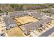 Aerial view of the neighborhood showcasing the layout of the houses at 2910 Bishopstone Way, Cumming, GA 30040