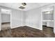 Bedroom featuring modern flooring and ensuite bathroom at 617 Creekstone Ct, Jonesboro, GA 30236