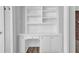 Built in desk with shelf space, perfect for a work from home office space at 8633 Hilltop Rd, Jonesboro, GA 30236