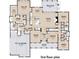 Detailed first floor plan showcasing open-concept layout, spacious rooms, kitchen island, Primary suite, and two car garage at 237 Barbara Sw Ln, Mableton, GA 30126