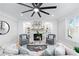 Cozy living room featuring a fireplace, built-in shelves, comfortable seating and stylish decor at 2517 Hampton Park Ct, Marietta, GA 30062