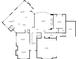 Detailed floor plan showcasing the layout of the main level, with kitchen, living, and dining areas at 2814 Adams Oaks Ln, Marietta, GA 30062