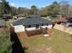 A fenced backyard with a newly built wooden deck at 1882 Rosewood Rd, Decatur, GA 30032