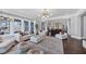 Open-concept living room with large windows and stylish furniture at 3020 Barnes Mill Ct, Roswell, GA 30075